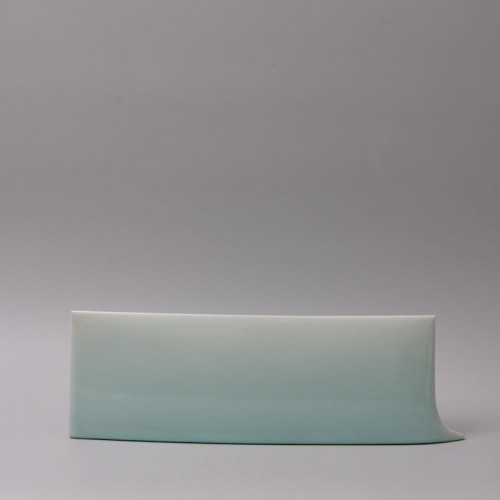 Abstract Celadon Porcelain Sculpture by Sueharu Fukami - Asian Works of Art Style 