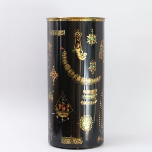 &quot;Gioielli&quot; Metal Umbrella Stand by Fornasetti - 