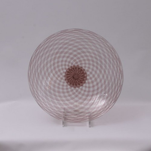 Glass & Crystal  - Large &quot;Reticello&quot; Glass Bowl by Carlo Scarpa, Murano, circa 1930