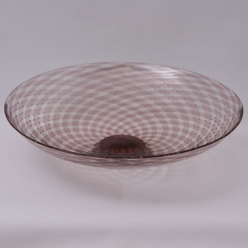 20th century - Large &quot;Reticello&quot; Glass Bowl by Carlo Scarpa, Murano, circa 1930