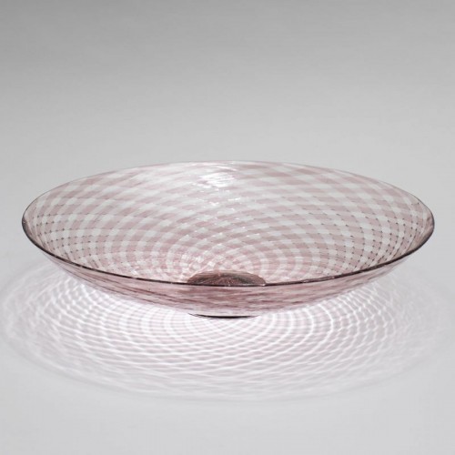Large &quot;Reticello&quot; Glass Bowl by Carlo Scarpa, Murano, circa 1930 - Art Déco
