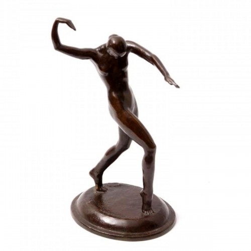 "Danseuse" art-déco en bronze - Arnold Huggler (1894-1988)