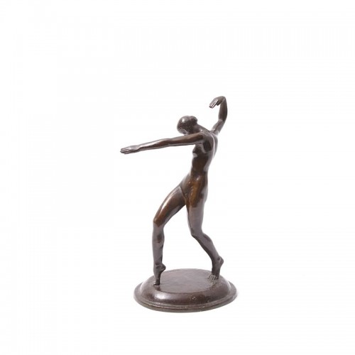 Sculpture Sculpture en Bronze - "Danseuse" art-déco en bronze - Arnold Huggler (1894-1988)