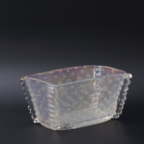 Centre de table en verre irisé de Barovier & Toso (Murano) - Verrerie, Cristallerie Style Art Déco