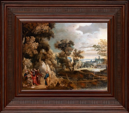 Le Christ et l'aveugle de Bethsaïde, attribué à Willem van den Bundle, début 17e 