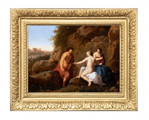 Loth et ses filles par Cornelis van Poelenburgh, Hollande 17e siècle