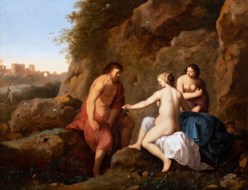 Tableaux et dessins Tableaux XVIIe siècle - Loth et se filles par Cornelis van Poelenburgh, Hollande 17e siècle