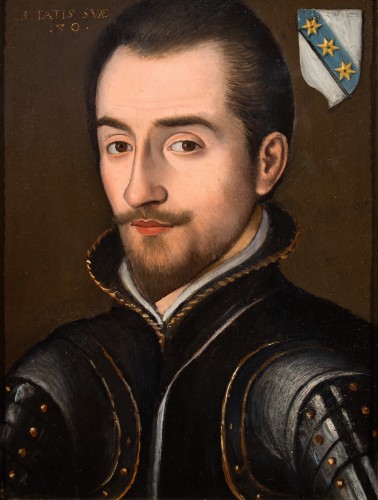 Portrait of a gentleman in armor, France end of the 16th century - Paintings & Drawings Style Renaissance