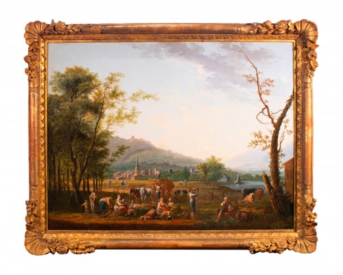 Harvest, France late 18th century attributed to Jean-Baptiste Claudot