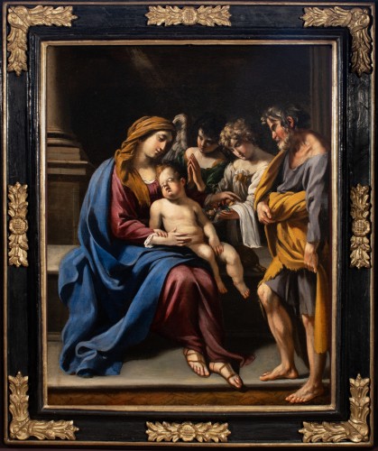 Sainte Famille avec deux anges  par Bartolomeo Schedoni et atelier , début du 17 è s
