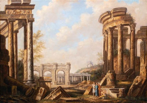 Paintings & Drawings  - Imaginary view of ancient ruins, Italy late 18th century