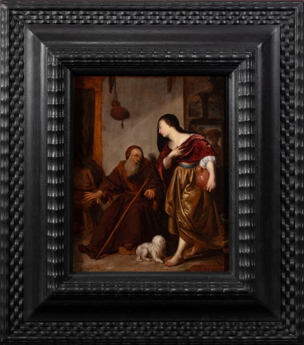 La femme de Jeroboam et le prophète Ahija, suiveur de Van Mieris