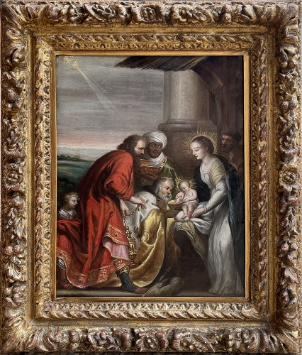 L’ Adoration des Mages, Flandre 17e siècle