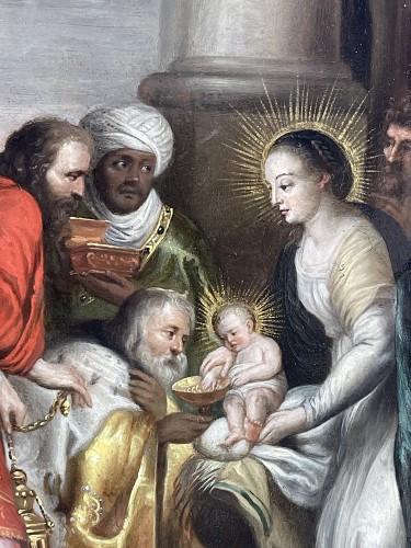 Tableaux et dessins Tableaux XVIIe siècle - L’ Adoration des Mages, Flandre 17e siècle