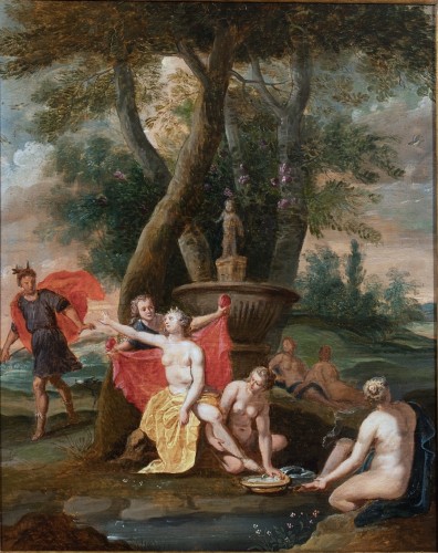 Diane et Actéon école flama,nde du 17e siècle attribué à Franck Wouters - Tableaux et dessins Style Louis XIII