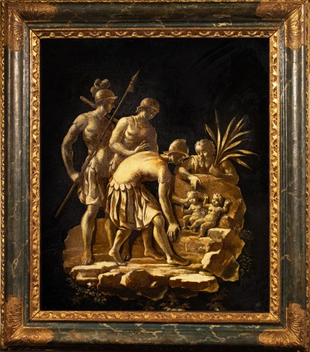 La découverte de Romulus et Remus par Faustulus, daté 1564