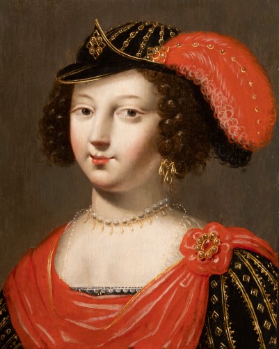 Portrait d'une aristocrate, début du 17e siècle par Jean Ducayer - Tableaux et dessins Style Louis XIII