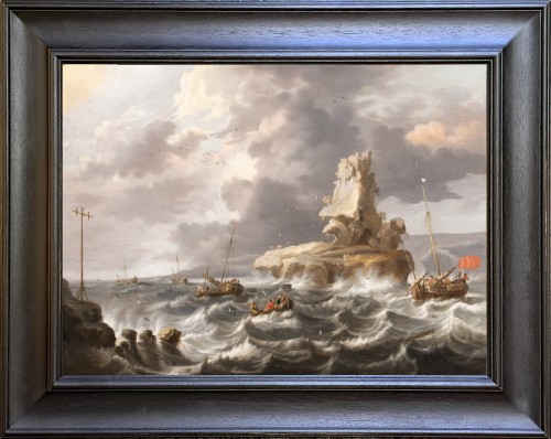 Mer animée en Zeeland par Cornelis Mahu vers 1650
