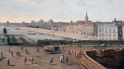 Tableaux et dessins Tableaux XVIIIe siècle - Vue du Pont Neuf 18e siècle