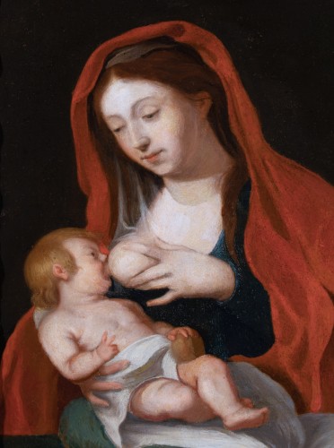 Vierge allaitante ( Madonna lactans ) 17e siècle - Tableaux et dessins Style Louis XIII