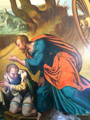 XVIe siècle et avant - Le baptême de l'eunuque  - Attribué à Maarten van Heemskerk