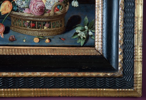 Tableaux et dessins Tableaux XVIIe siècle - Corbeille de fleurs atelier de Jan Brueghel le Jeune XVIIe siècle