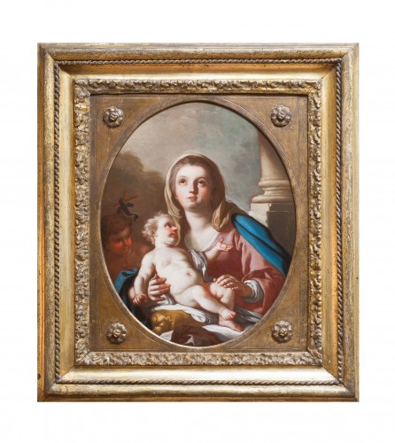 Vierge à L'Enfant avec Saint Jean Baptiste par Francesco de Mura , Naples 17è