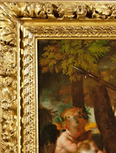 Tableaux et dessins Tableaux XVIIe siècle - Les préparatifs pour la chasse, 17e siècle
