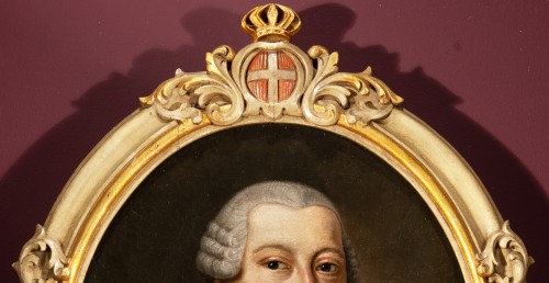 Portrait de Charles Emmanuel IV de Savoie, école française de la fin du 18e siècle - Tableaux et dessins Style Louis XVI