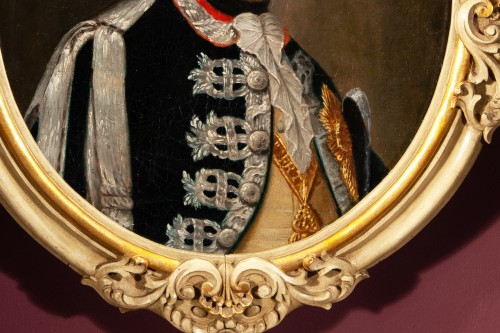 Tableaux et dessins Tableaux XVIIIe siècle - Portrait de Charles Emmanuel IV de Savoie, école française de la fin du 18e siècle