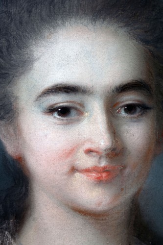 Tableaux et dessins Dessin, Aquarelle & Pastel - Portrait de Nathalie Alexandrine Bousies - Attribué à Rosalie Filleul XVIIIe siècle