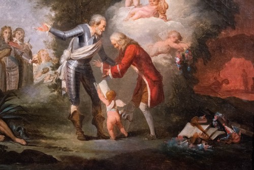 Henri IV reçoit Voltaire aux Champs Elysées - École française du 18e siècle - Tableaux et dessins Style Louis XVI