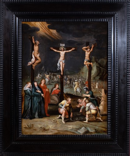 Crucifixion, école flamande fin du 16e siècle