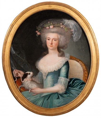 Portrait de Marie Thomas du Fossé de Bosmelet, France époque Louis XVI