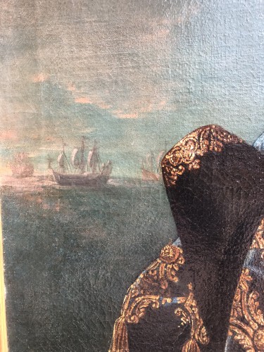 Tableaux et dessins Tableaux XVIIIe siècle - Portrait de Claude Moet lieutenant de vaisseau du Roi par Pierre Ernou