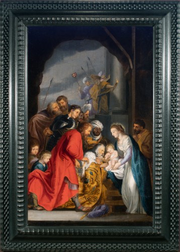 L'adoration des mages - Attribué à Frans Francken III , Flandre 17e siècle