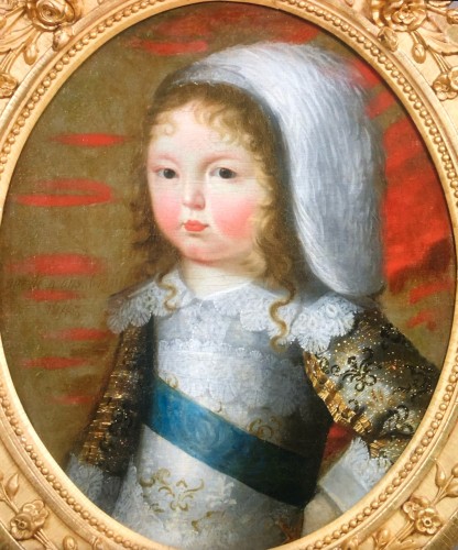 Paintings & Drawings  - Portrait of Louis XIV as a child, 1643, attributed to the Beaubruns