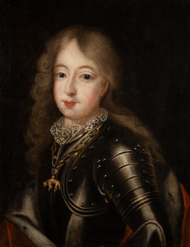 Portrait de Philippe V d'Espagne , France fin 17e siècle - Tableaux et dessins Style Louis XIV