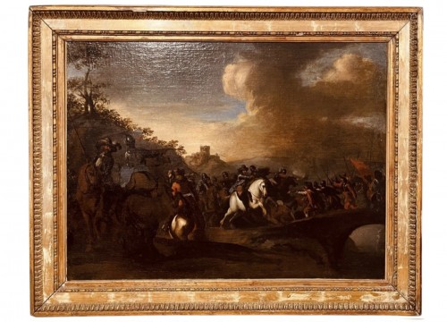 Pandolfo RESCHI (1643-1699)  Choc de cavalerie 