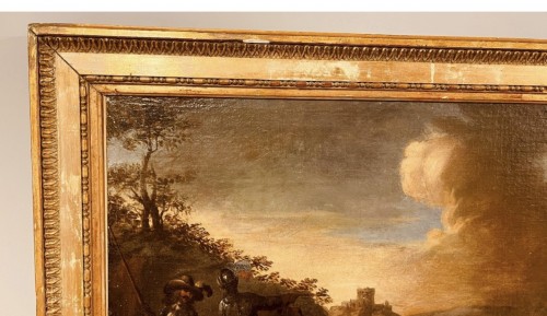 Antiquités - Pandolfo RESCHI (1643-1699)  Choc de cavalerie 