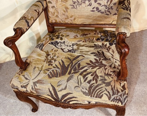 Fauteuil Louis XIV du en bois naturel sculpté - Sièges Style Régence