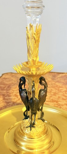 Napoléon III - Paire de centres de table en bronze à double patine