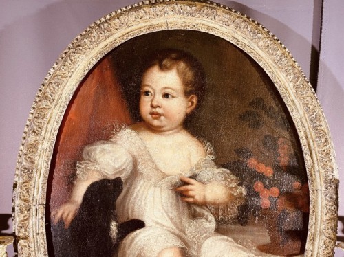 Portrait d'un chérubin, École Italienne du XVIIIe siècle - Tableaux et dessins Style Louis XIV