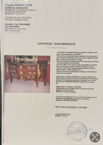 Commode dite à La Harant - Andries BONGEN XVIIIe siècle - Louis XV