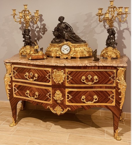 Commode par Charles CRESSENT, époque Louis XV vers 1725-1735 - Mobilier Style Louis XV