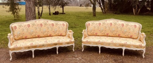 Louis XV - Paire de canapés Louis XV