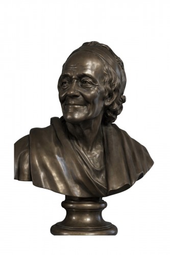Buste de Voltaire , fonte de Barbedienne