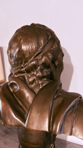 Restauration - Charles X - Buste de Voltaire , fonte de Barbedienne