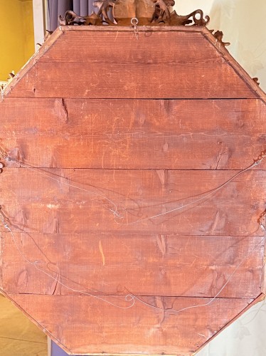 XIXe siècle - Miroir à parcloses Napoléon III en bois doré