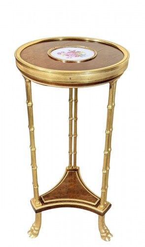 Guéridon en bronze aux tiges de bambou , vers 1880